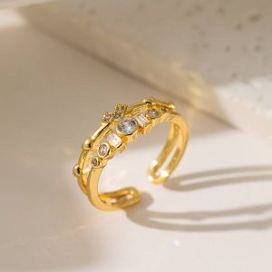 double layer love ring